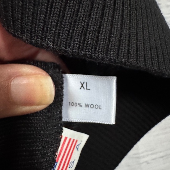 St. Croix Shop Mens XL Classic 1/4 Zip Pullover Sweater Wool Knit Gray NWOT - Picture 4 of 8